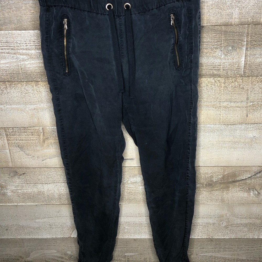Banana Republic lyocell navy drawstring womens jogger lounge wfh pants